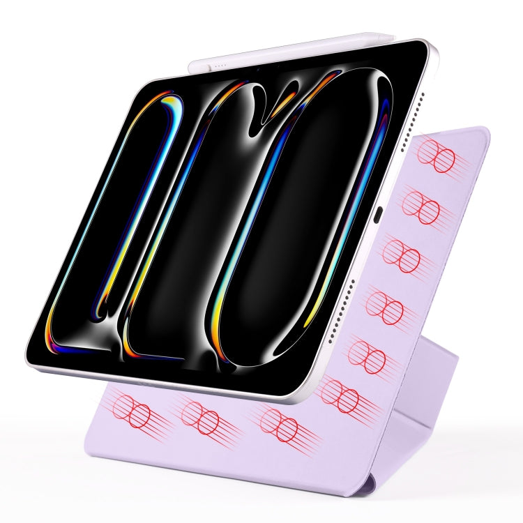 For iPad Pro 12.9 2022 / 2021 / 2020 Fixed Buckle Magnetic Deformation Leather Tablet Case