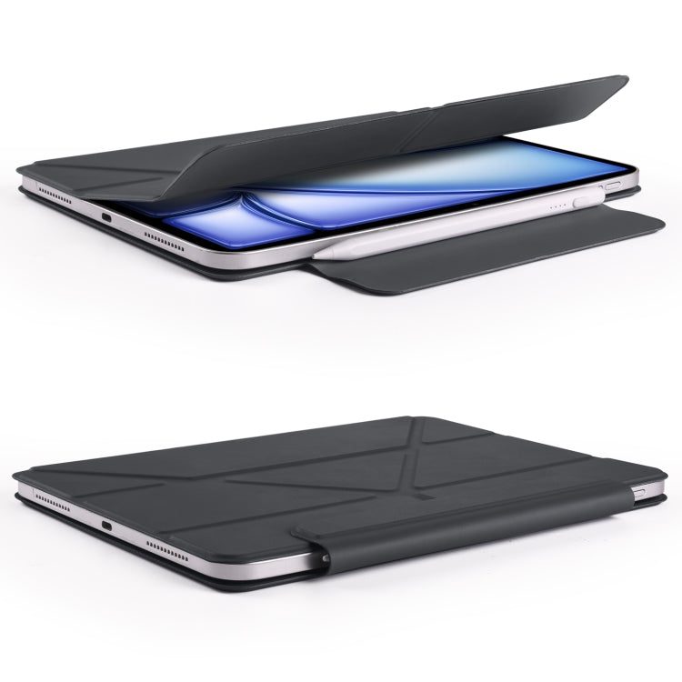 For iPad mini 6 / mini 2024 Fixed Buckle Magnetic Deformation Leather Tablet Case