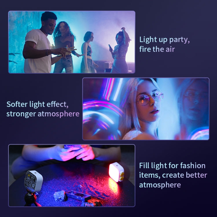FUNSNAP Pocket Full Color RGB Video Shot Fill Light - White