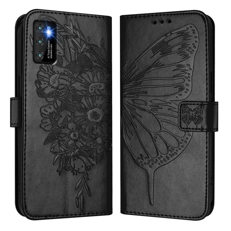 For Cubot P50 Embossed Butterfly Leather Phone Case