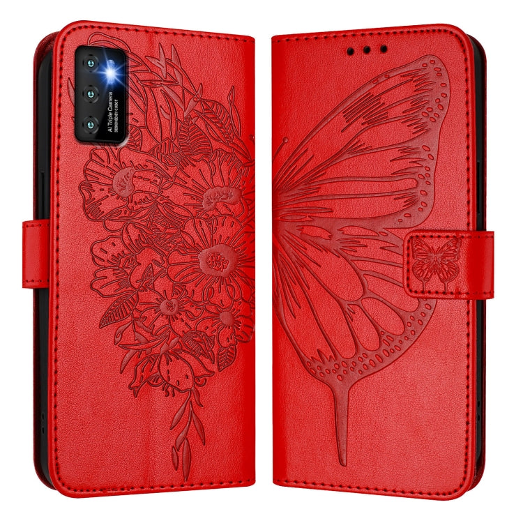 For Cubot P50 Embossed Butterfly Leather Phone Case