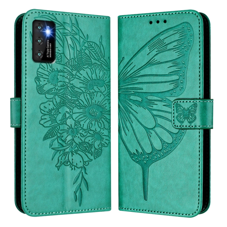 For Cubot P50 Embossed Butterfly Leather Phone Case