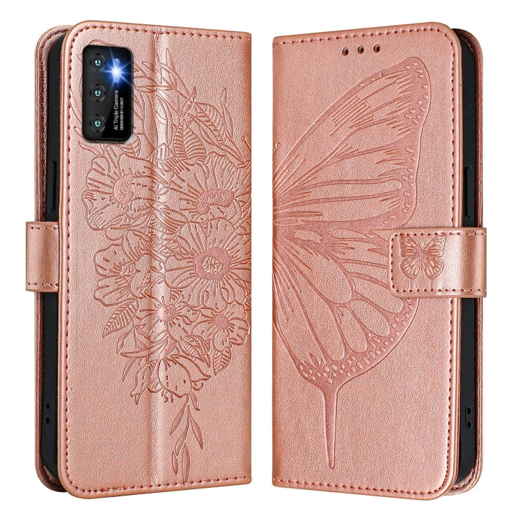 For Cubot P50 Embossed Butterfly Leather Phone Case