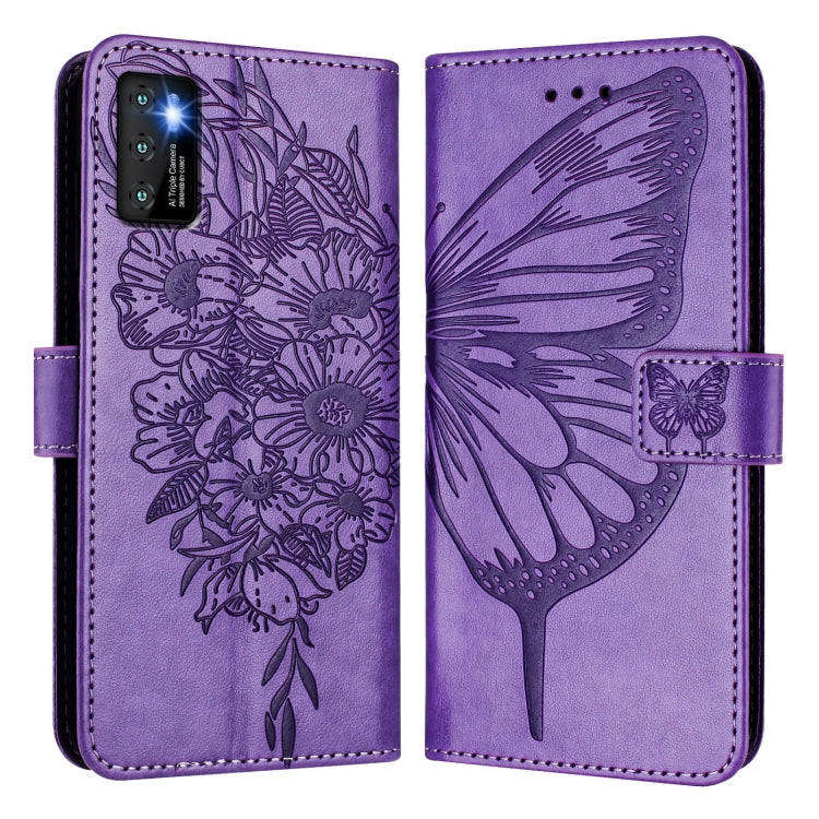 For Cubot P50 Embossed Butterfly Leather Phone Case