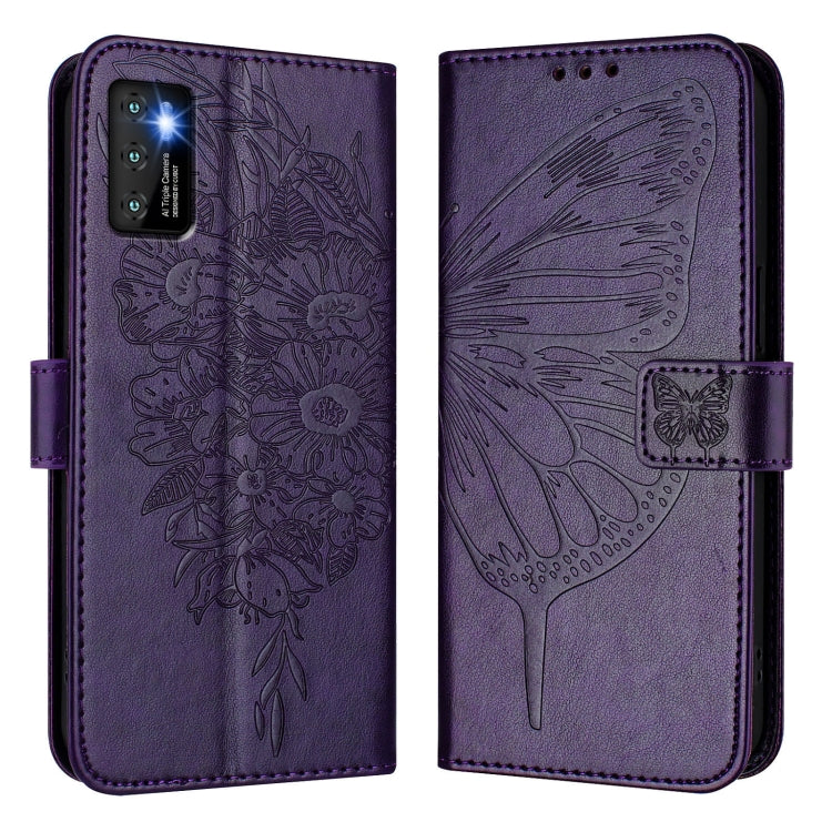 For Cubot P50 Embossed Butterfly Leather Phone Case