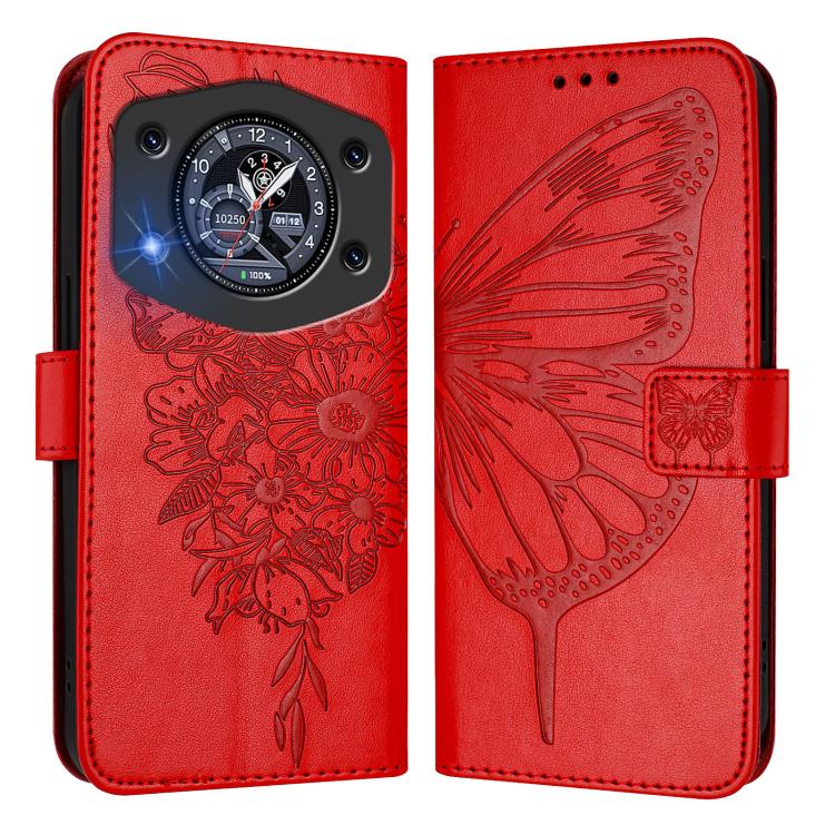 For Cubot A30 Embossed Butterfly Leather Phone Case