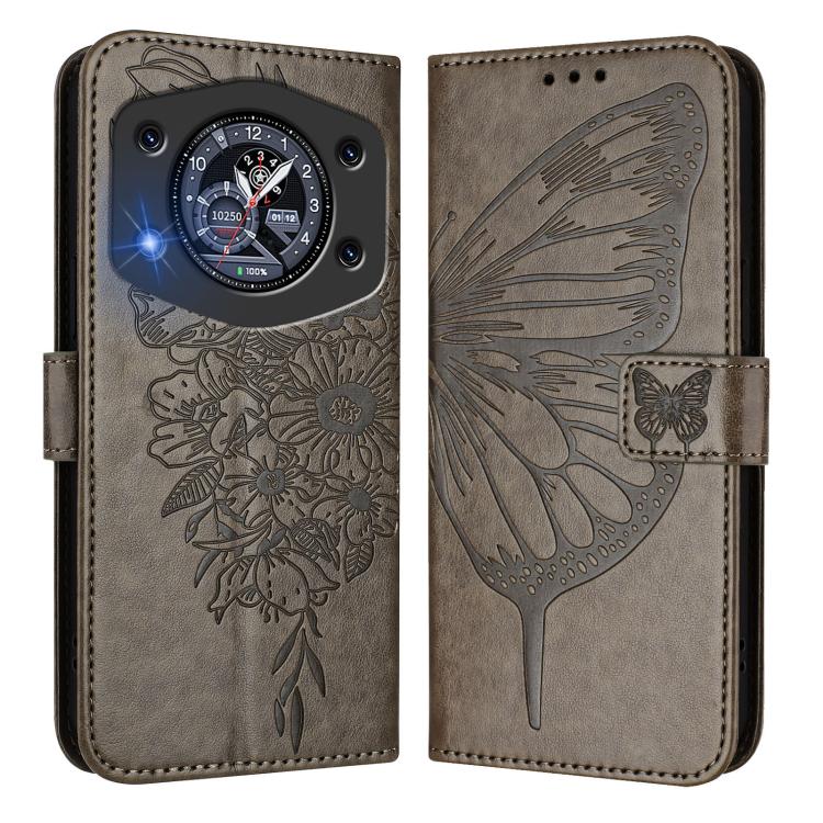 For Cubot A30 Embossed Butterfly Leather Phone Case