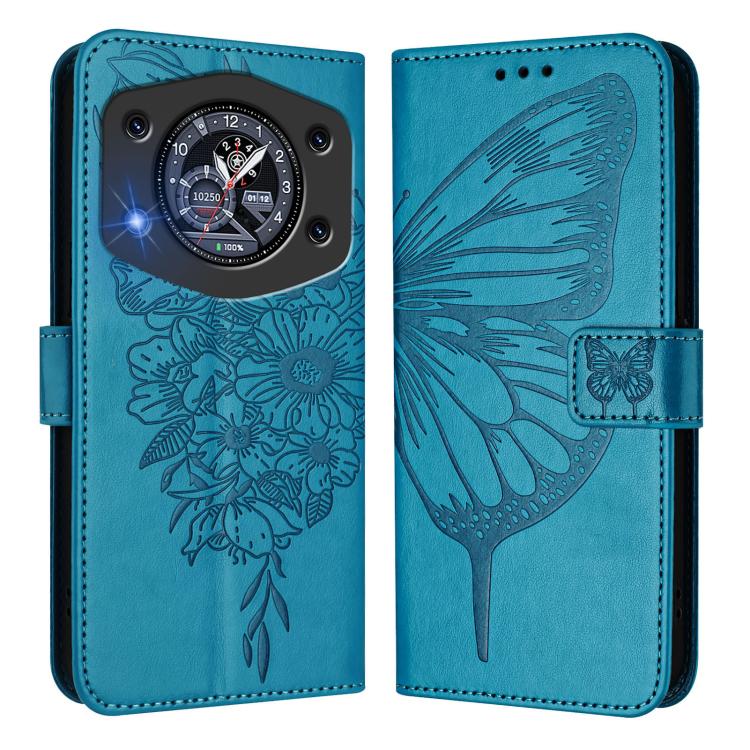 For Cubot A30 Embossed Butterfly Leather Phone Case