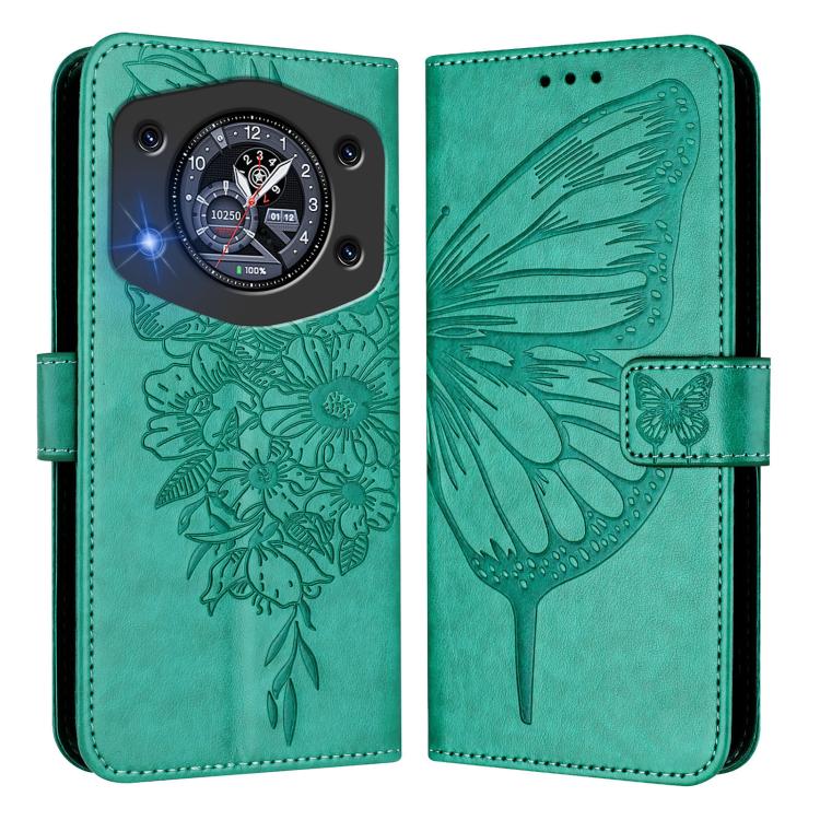 For Cubot A30 Embossed Butterfly Leather Phone Case