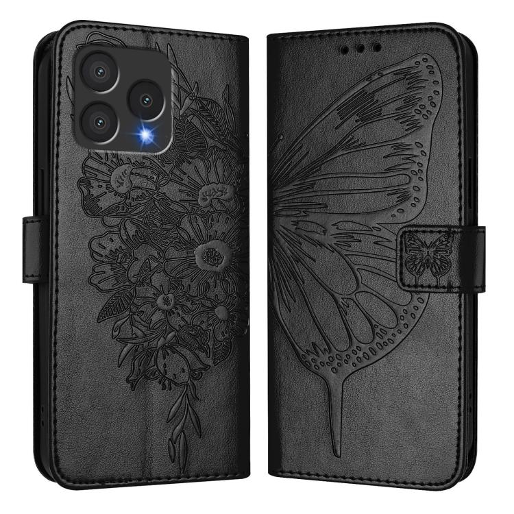 For Cubot A40 Embossed Butterfly Leather Phone Case