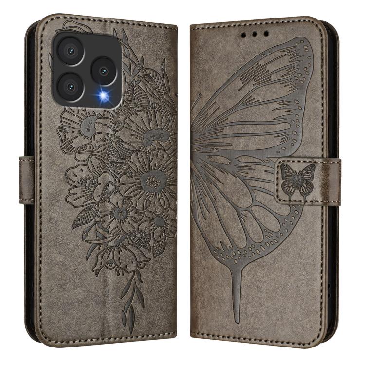 For Cubot A40 Embossed Butterfly Leather Phone Case