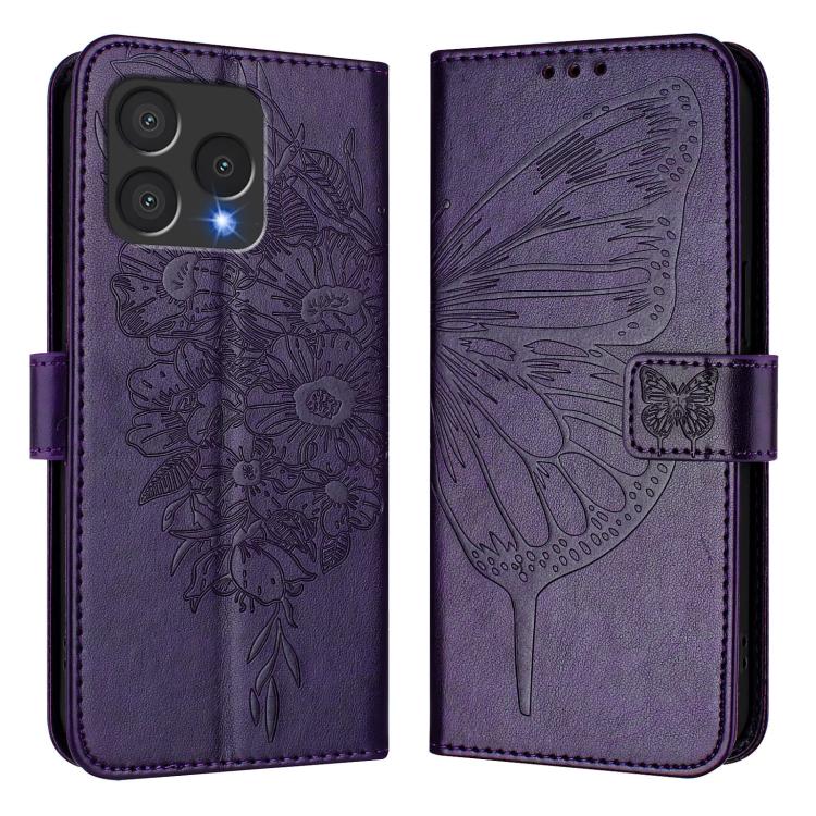 For Cubot A40 Embossed Butterfly Leather Phone Case