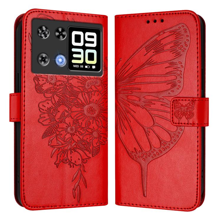For Cubot P90 Embossed Butterfly Leather Phone Case