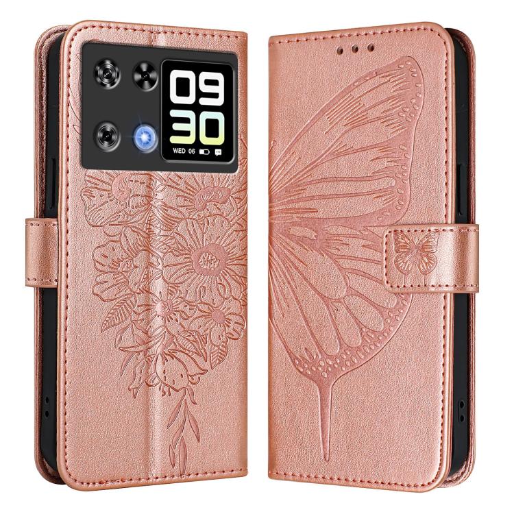 For Cubot P90 Embossed Butterfly Leather Phone Case