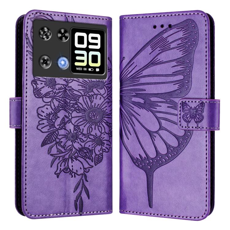 For Cubot P90 Embossed Butterfly Leather Phone Case