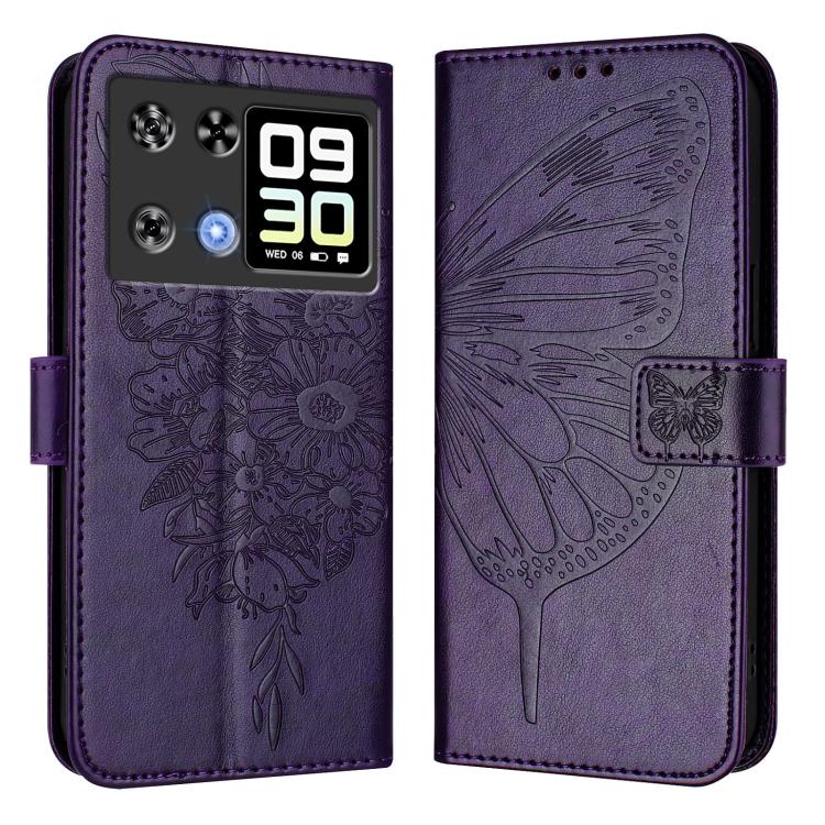 For Cubot P90 Embossed Butterfly Leather Phone Case