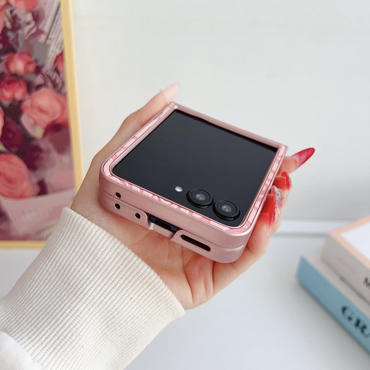 For Motorola Razr 50 / 50 Ultra 3D Camellia Plaid Fabric DIY PC Phone Case