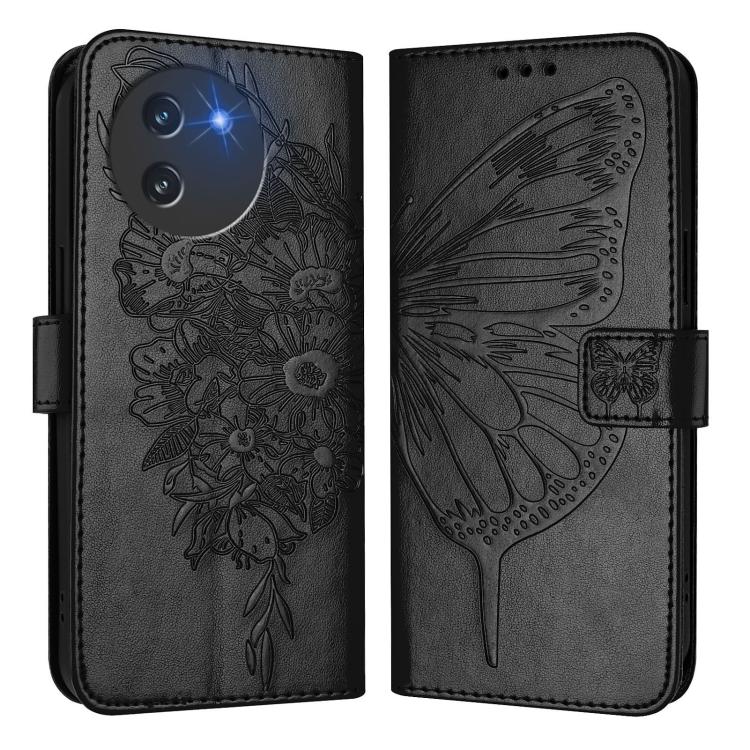 For Doogee Note 59 / Note 59 Pro Embossed Butterfly Leather Phone Case