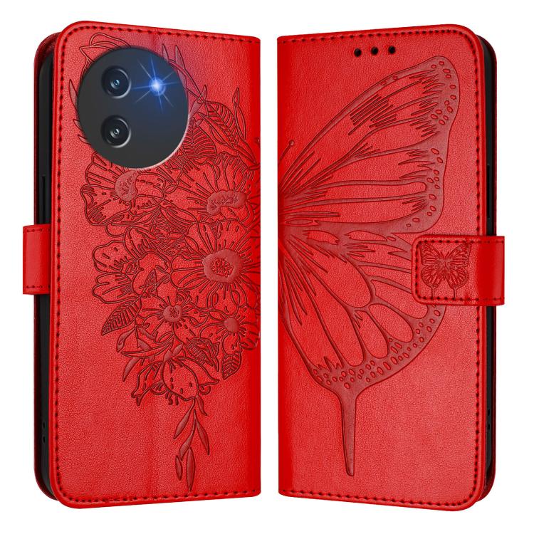 For Doogee Note 59 / Note 59 Pro Embossed Butterfly Leather Phone Case