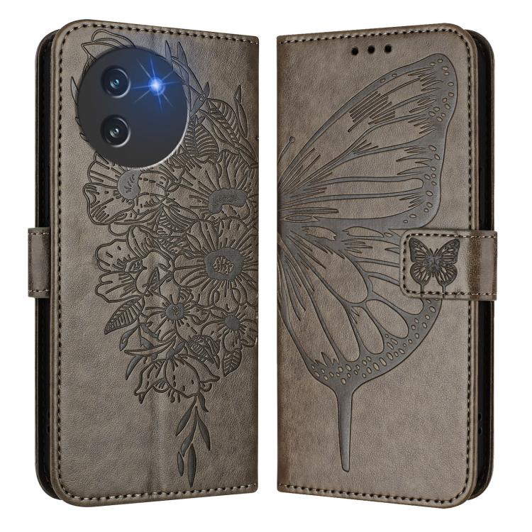 For Doogee Note 59 / Note 59 Pro Embossed Butterfly Leather Phone Case