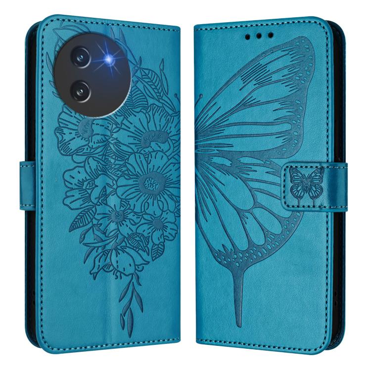 For Doogee Note 59 / Note 59 Pro Embossed Butterfly Leather Phone Case