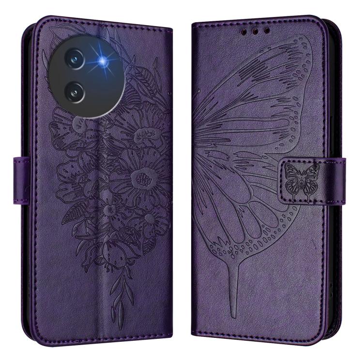 For Doogee Note 59 / Note 59 Pro Embossed Butterfly Leather Phone Case