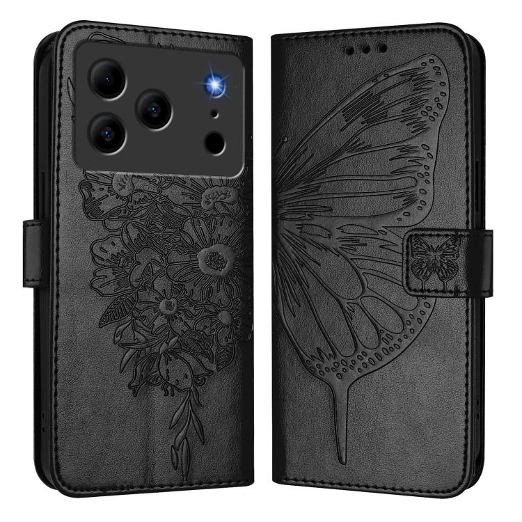 For Doogee Note 56 / Note 56 Pro Embossed Butterfly Leather Phone Case