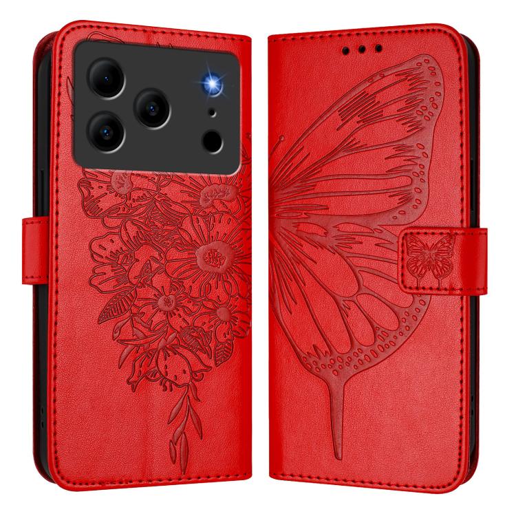 For Doogee Note 56 / Note 56 Pro Embossed Butterfly Leather Phone Case