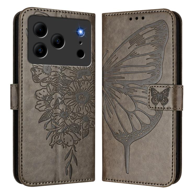 For Doogee Note 56 / Note 56 Pro Embossed Butterfly Leather Phone Case