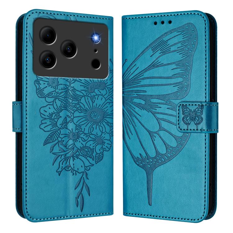 For Doogee Note 56 / Note 56 Pro Embossed Butterfly Leather Phone Case
