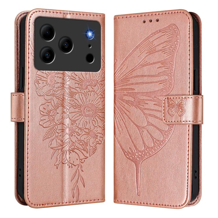 For Doogee Note 56 / Note 56 Pro Embossed Butterfly Leather Phone Case
