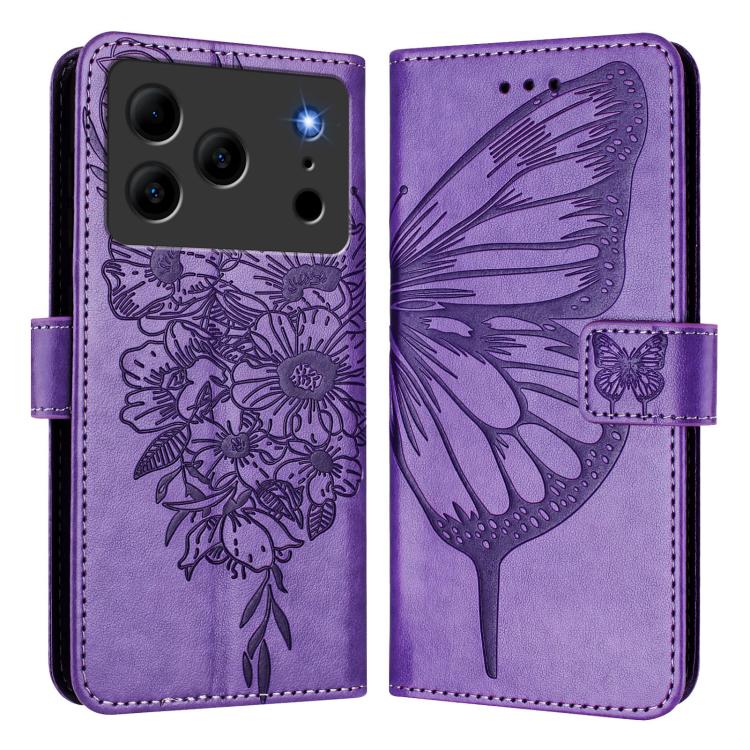 For Doogee Note 56 / Note 56 Pro Embossed Butterfly Leather Phone Case