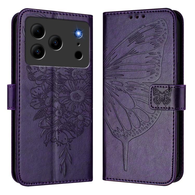 For Doogee Note 56 / Note 56 Pro Embossed Butterfly Leather Phone Case