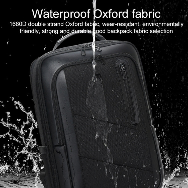 18 inch Multifunctional Large Capacity Waterproof Double-Shoulder Backpack with USB Interface - Black