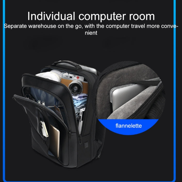 18 inch Multifunctional Large Capacity Waterproof Double-Shoulder Backpack with USB Interface - Black