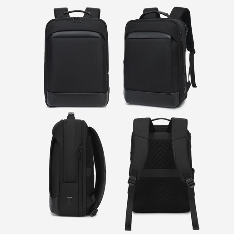 18 inch Multifunctional Large Capacity Waterproof Double-Shoulder Backpack with USB Interface - Black