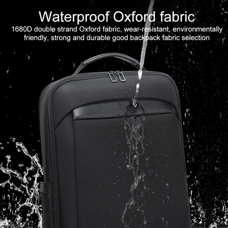 18 inch Multifunctional Large Capacity Waterproof Double-Shoulder Backpack with USB Interface - Black