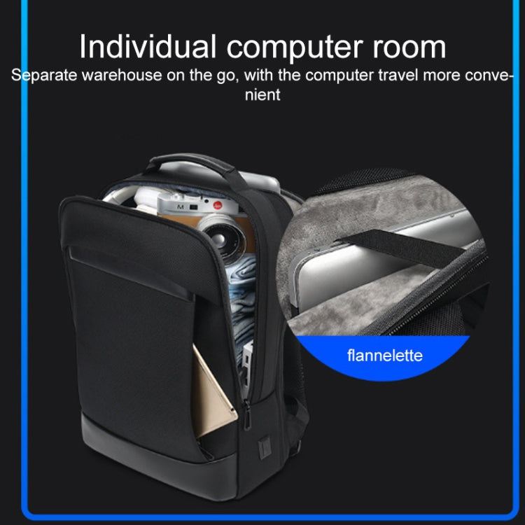 18 inch Multifunctional Large Capacity Waterproof Double-Shoulder Backpack with USB Interface - Black