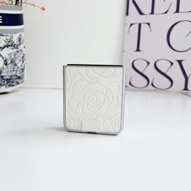 For Xiaomi Mix Flip Camellia Plaid Fabric DIY PC Phone Case