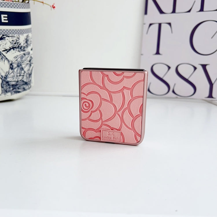 For Xiaomi Mix Flip Camellia Plaid Fabric DIY PC Phone Case