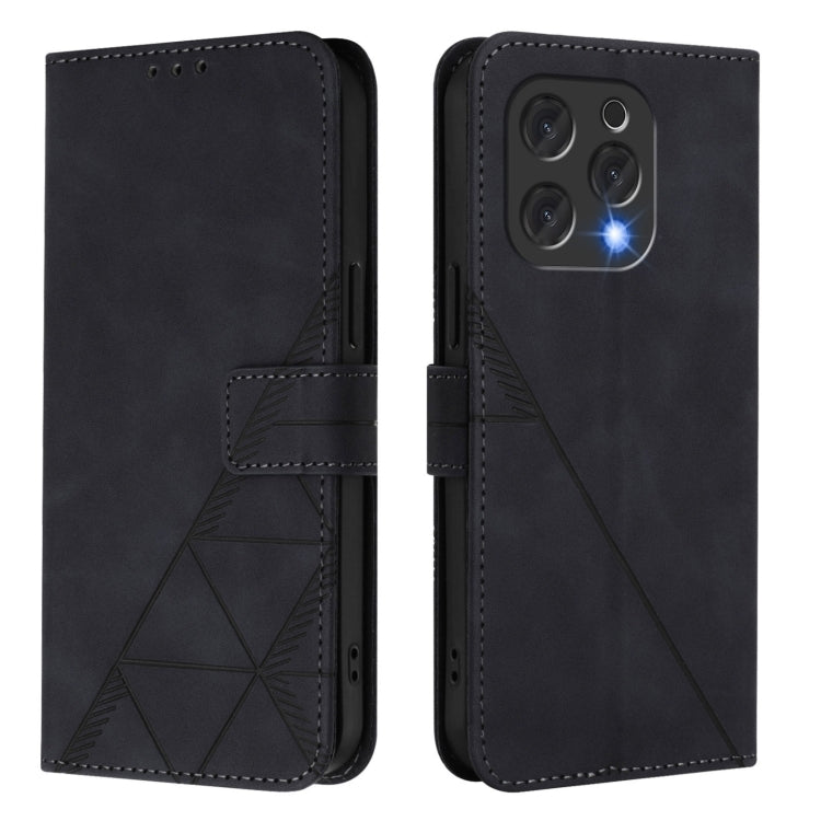 For Doogee N55 Plus Crossbody 3D Embossed Flip Leather Phone Case