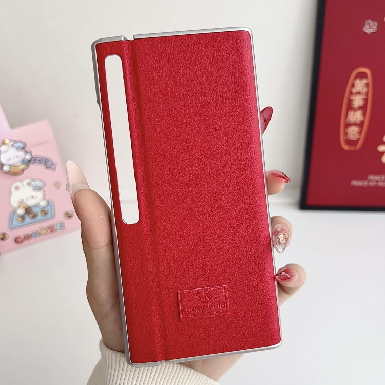 For Huawei Mate Xs 2 Skin Fee Litchi Pattern Protective Phone Case - Red