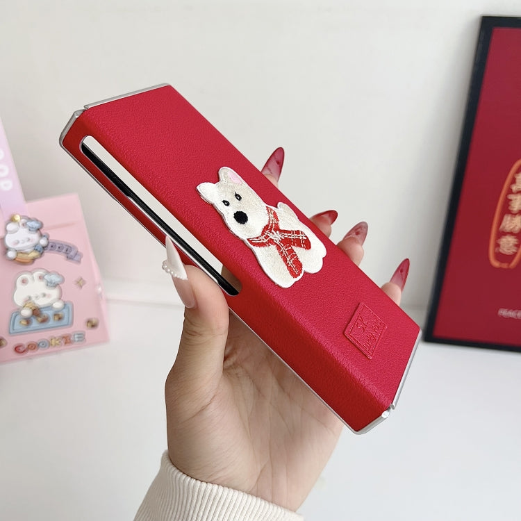 For Huawei Mate Xs 2 Skin Fee Litchi Pattern Protective Phone Case - Red