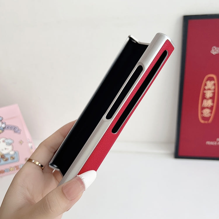 For Huawei Mate Xs 2 Skin Fee Litchi Pattern Protective Phone Case - Red