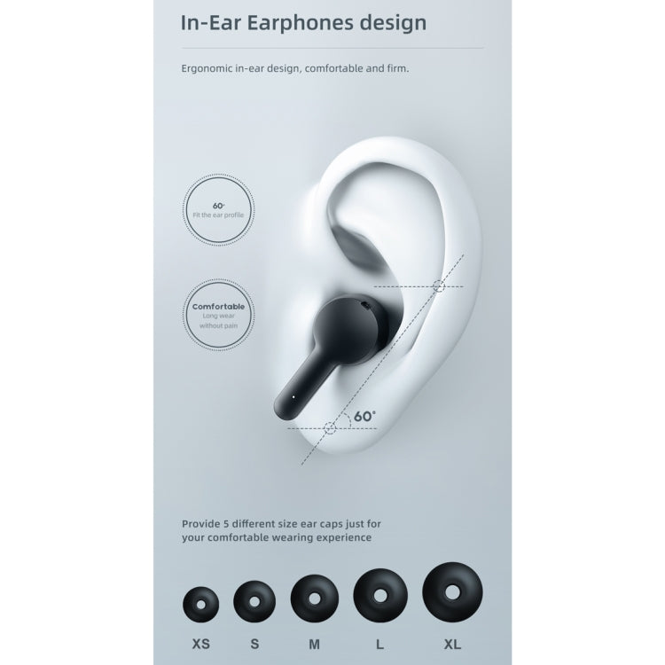 JOYROOM JR-TA1 Bluetooth 5.0 ANC TWS Active Noise Cancelling Wireless Bluetooth Earphone with Charging Box(Black)