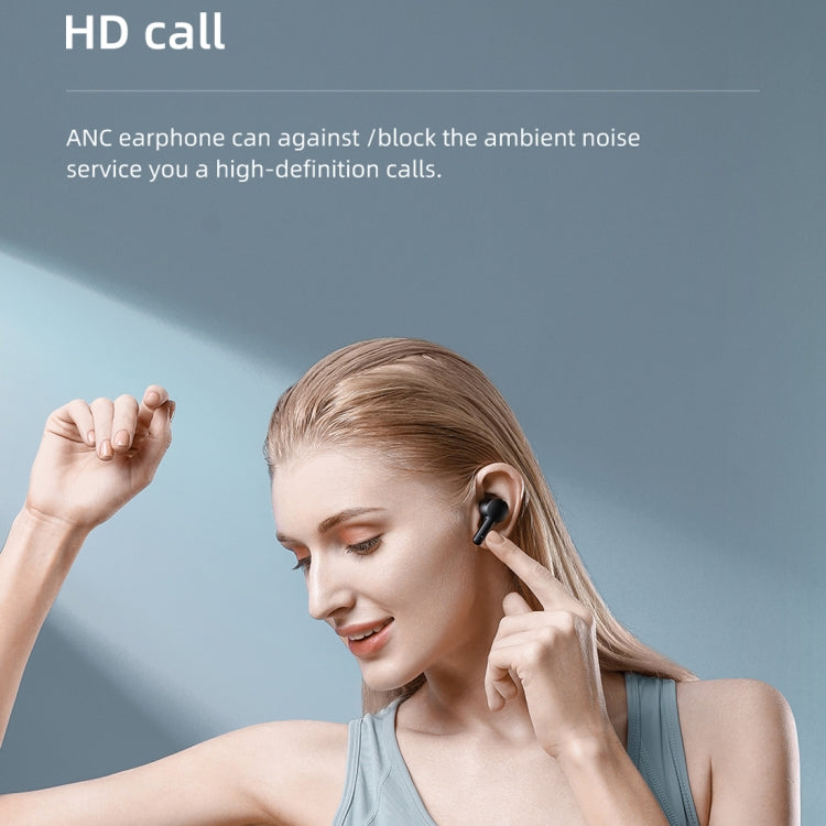 JOYROOM JR-TA1 Bluetooth 5.0 ANC TWS Active Noise Cancelling Wireless Bluetooth Earphone with Charging Box(Black)