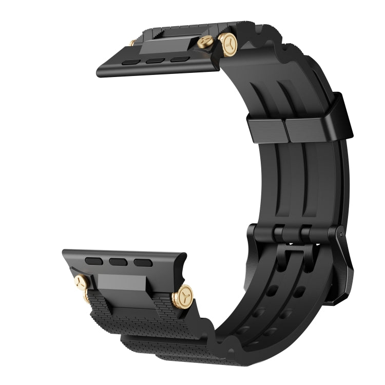 For Apple Watch 46mm / 49mm / 45mm / 44mm Cool Dual-Row Holes Silicone Watch Band