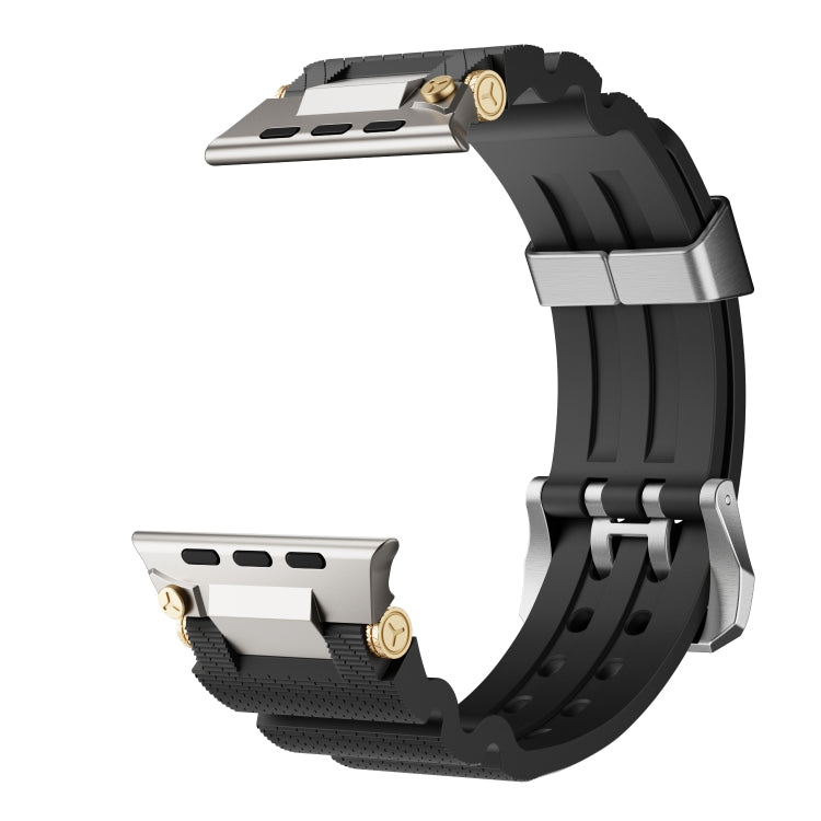 For Apple Watch 42mm / 41mm / 40mm / 38mm Cool Dual-Row Holes Silicone Watch Band