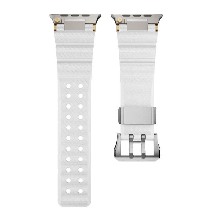 For Apple Watch 42mm / 41mm / 40mm / 38mm Cool Dual-Row Holes Silicone Watch Band
