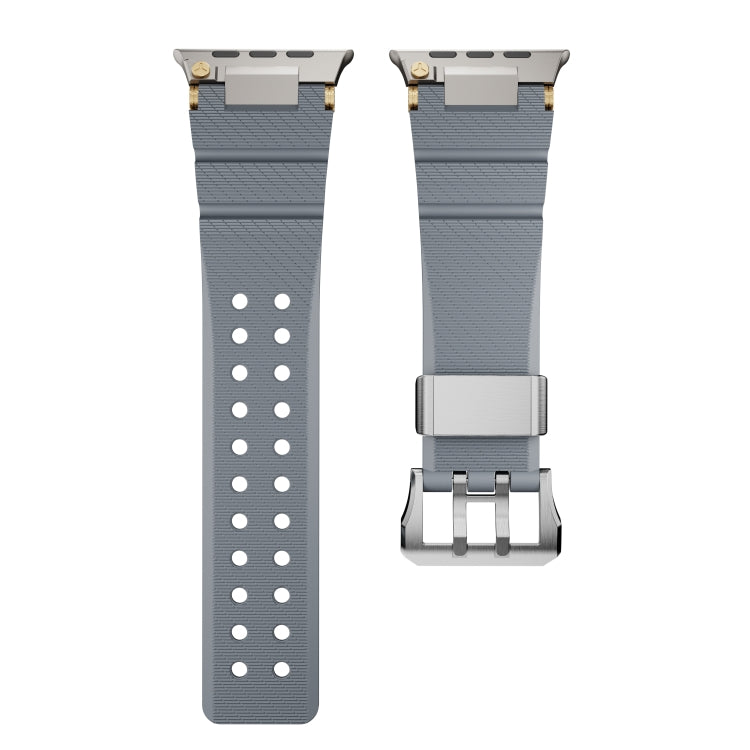 For Apple Watch 42mm / 41mm / 40mm / 38mm Cool Dual-Row Holes Silicone Watch Band